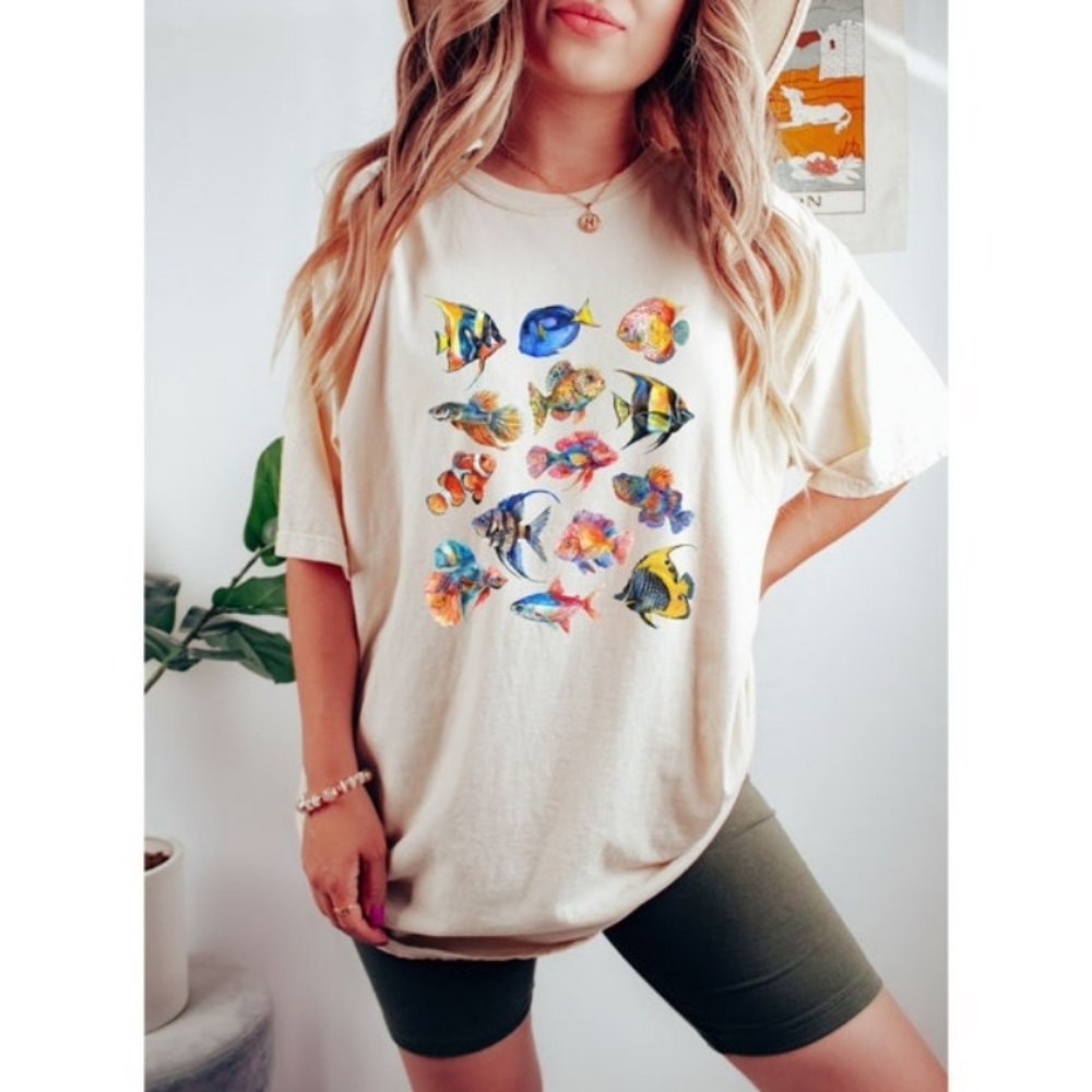 Aquarium Fish Exotic - Chemise de poisson Tropical chemise de