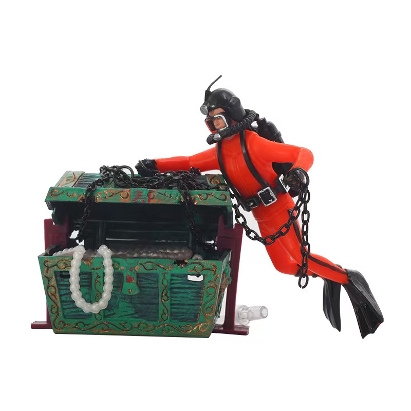 Aquarium Fish Of The World - Ornement d'aquarium Treasure Frogman World of