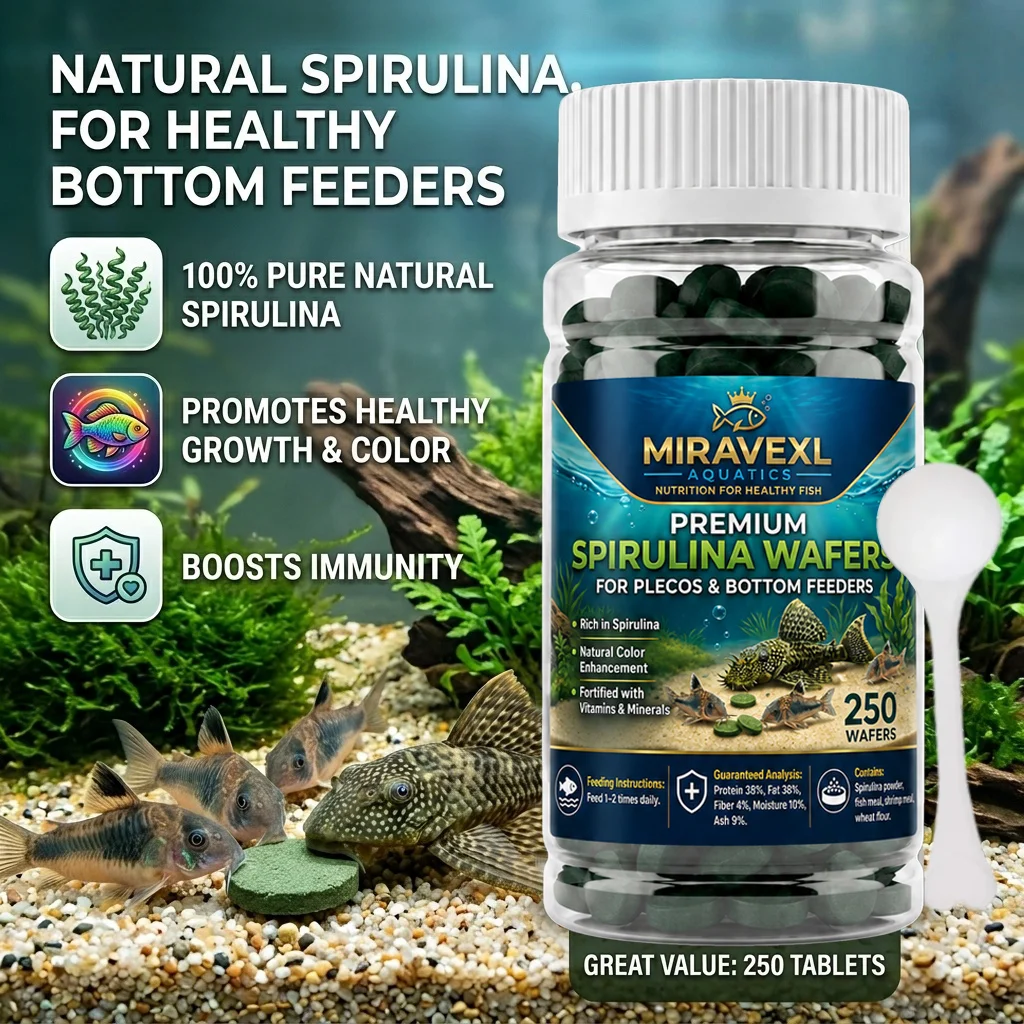 Aquarium Fish Vitamin - Tablettes de spiruline haute pureté à