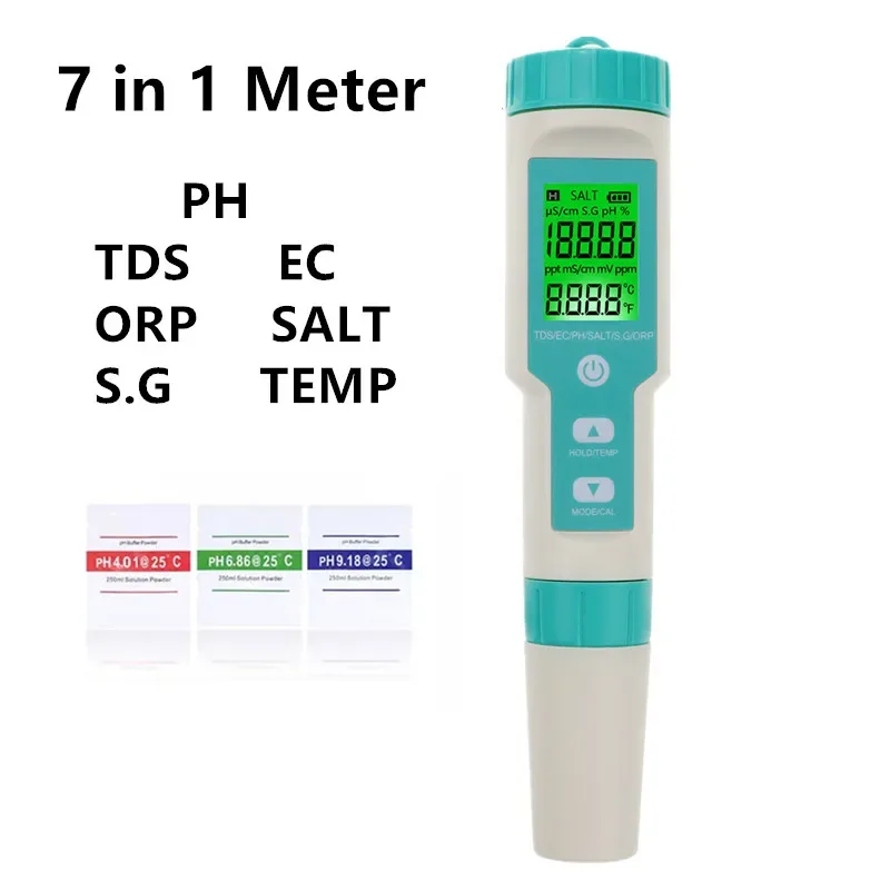 Aquarium Fish Com - COM-600 7 en 1 PH TDS