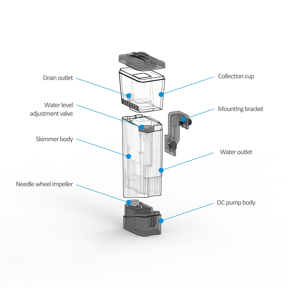 Skimmer interne Nano Mini Q 10 - Protein Skimmer Reef avis et prix